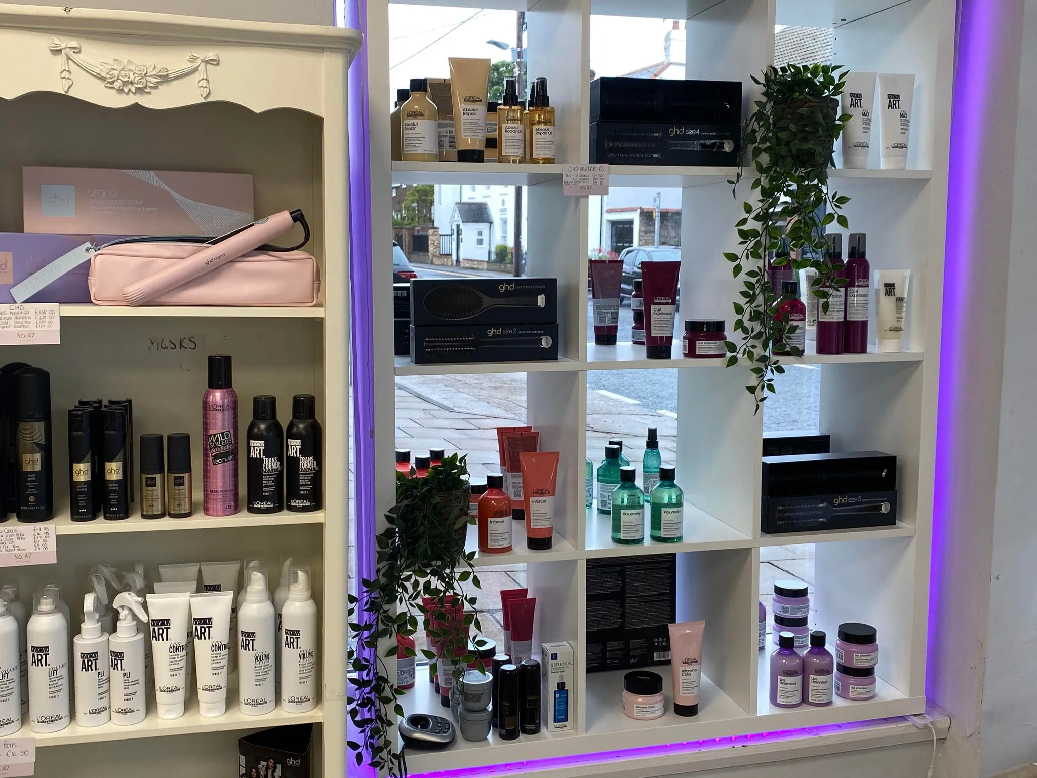 products in window